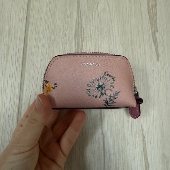 Coach Pink Floral Women's Small Pouch - Picture 3 of 6